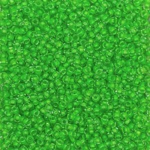 bright translucent lime green beads