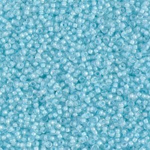Translucent pale aqua seed beads