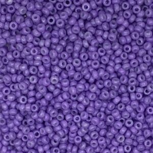 Close-up of numerous small purple beads.