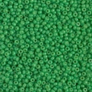 Opaque grassy green small beads