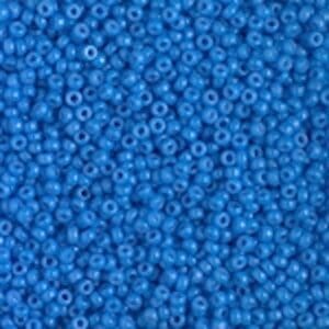 Matte ocean blue tiny seed beads