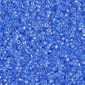 Vibrant royal blue glass seed beads, shiny
