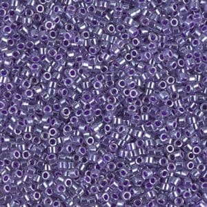 Iridescent purple Miyuki tube beads