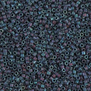 Close-up of small, cylindrical black beads with a matte finish.