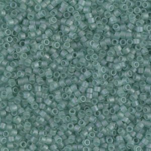 Small translucent aqua seed beads scattered closely.