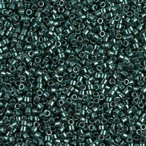 Close-up of numerous small, cylindrical metallic beads.