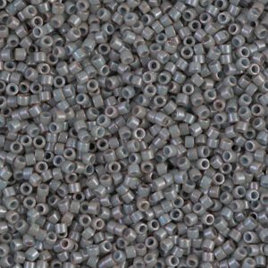 Close-up of tiny gray cylindrical beads scattered densely.