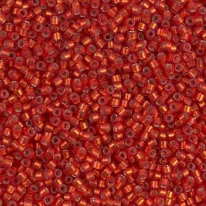 Shimmering metallic red Delica seed beads
