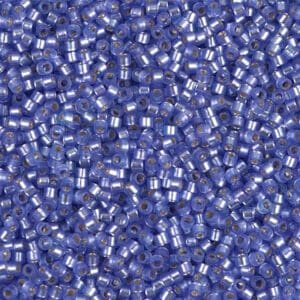 Shiny periwinkle glass seed beads