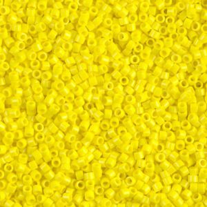 Close-up of numerous small yellow beads.