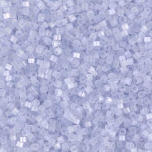 Close-up of small translucent purple beads scattered densely.