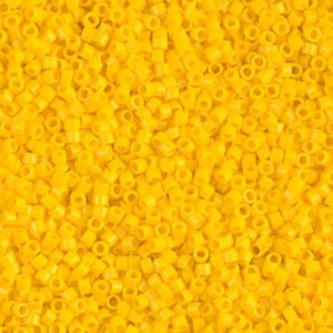 Bright yellow microbeads clustered together.