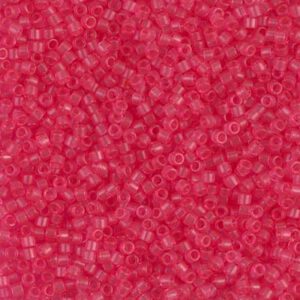 Close-up of small pink beads arranged tightly together.