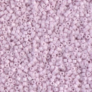 Close-up of small, light purple plastic beads.