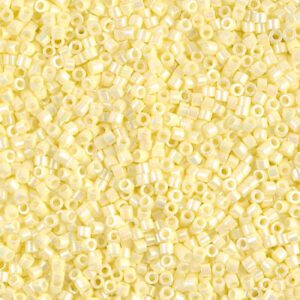 Close-up of small, translucent yellow beads.