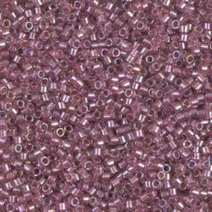 Dusky rose iridescent seed bead cluster