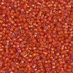 Shiny burnt-orange seed beads with center holes