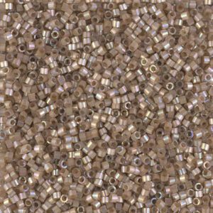 Close-up of small, beige and brown beads.