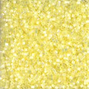 Close-up of yellow translucent plastic pellets.