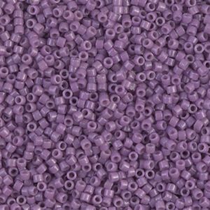 Close-up of numerous small purple beads.