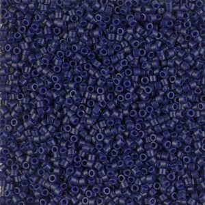 Close-up of small, dark blue beads densely packed together.