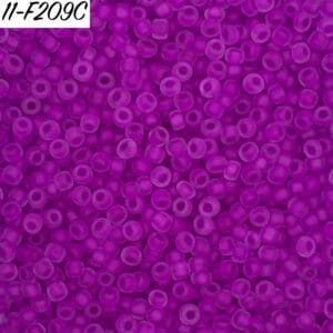 Close-up of vibrant purple beads with a glossy finish.