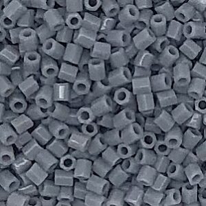 Gray cylindrical beads in a scattered pattern.
