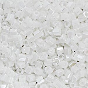 Clear plastic beads in a pile.