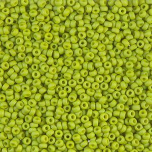 Small green beads closely packed together.